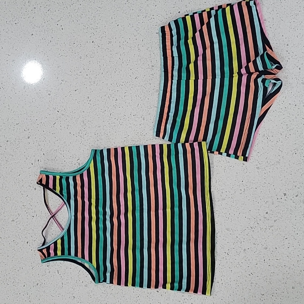 The Children's Place Tropical Stripes Two Piece Toddler Set Size 4T